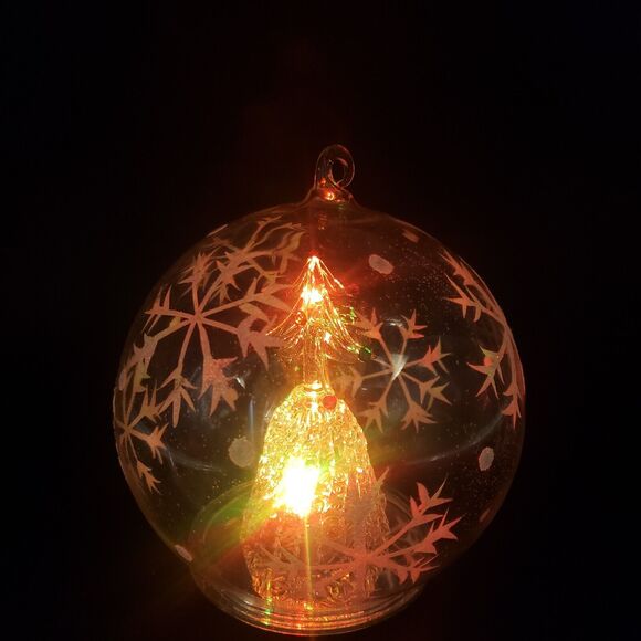 Sorelle Spun Glass Light Up Color Change Christmas‎ Tree Large Hand Blown Globe - Picture 10 of 13
